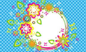 Colorful summer brush circle